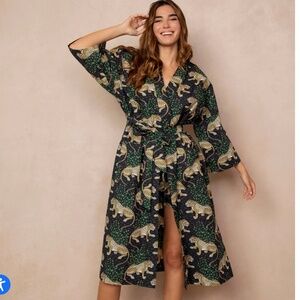 Printfresh Robe in Bagheera, Size S/M